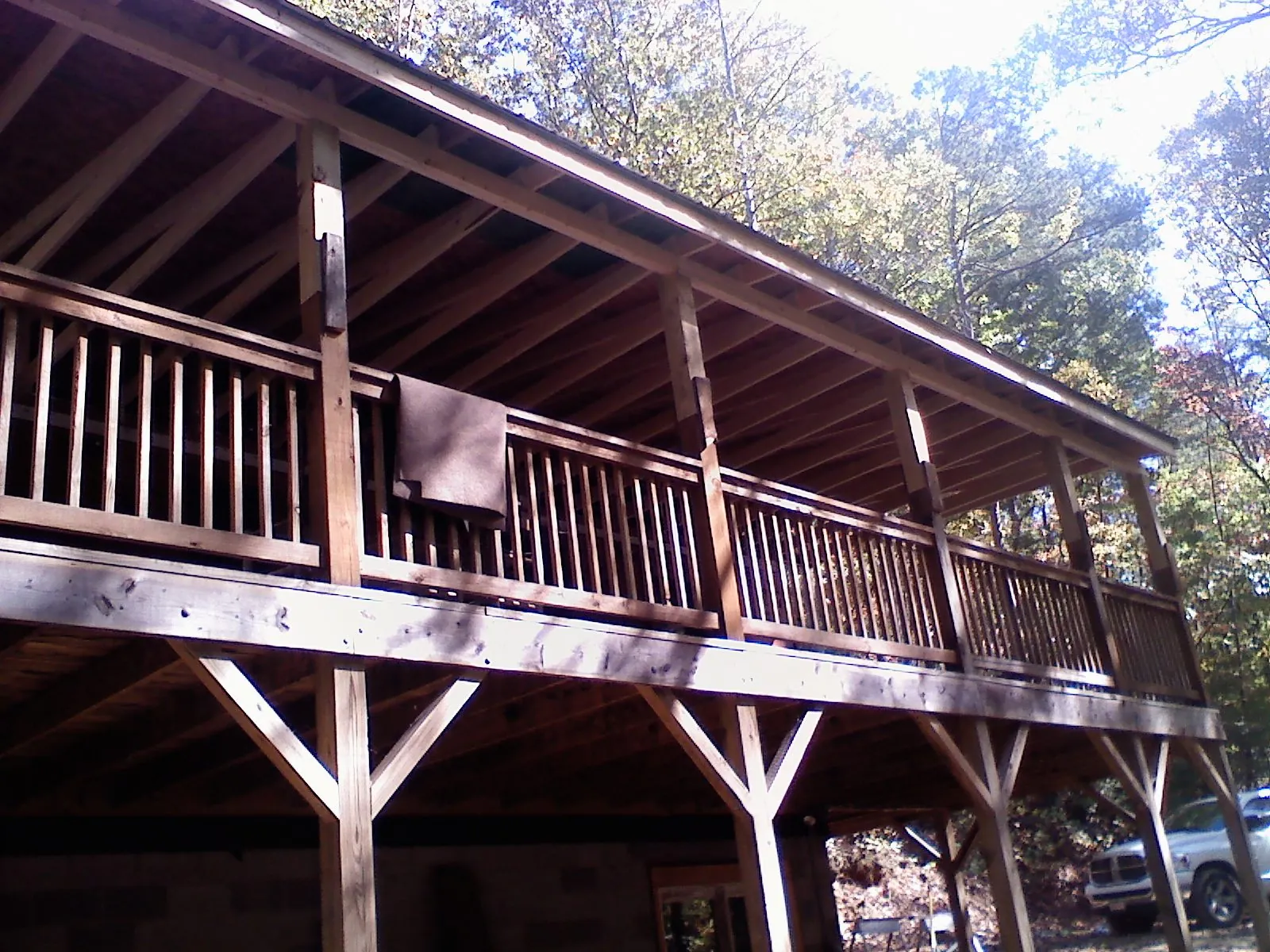 Timber framing under a new elevated porch and deck — Roof Leak Repair in Barrytown by Roofing Brothers